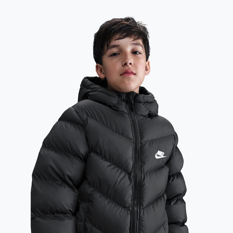 Children's insulated jacket Nike Sportswear All Day Play black/white 6