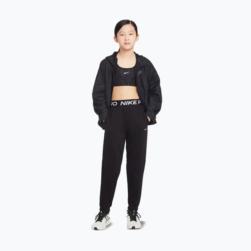Children's trousers Nike Pro Fleece black/black/black/white 2