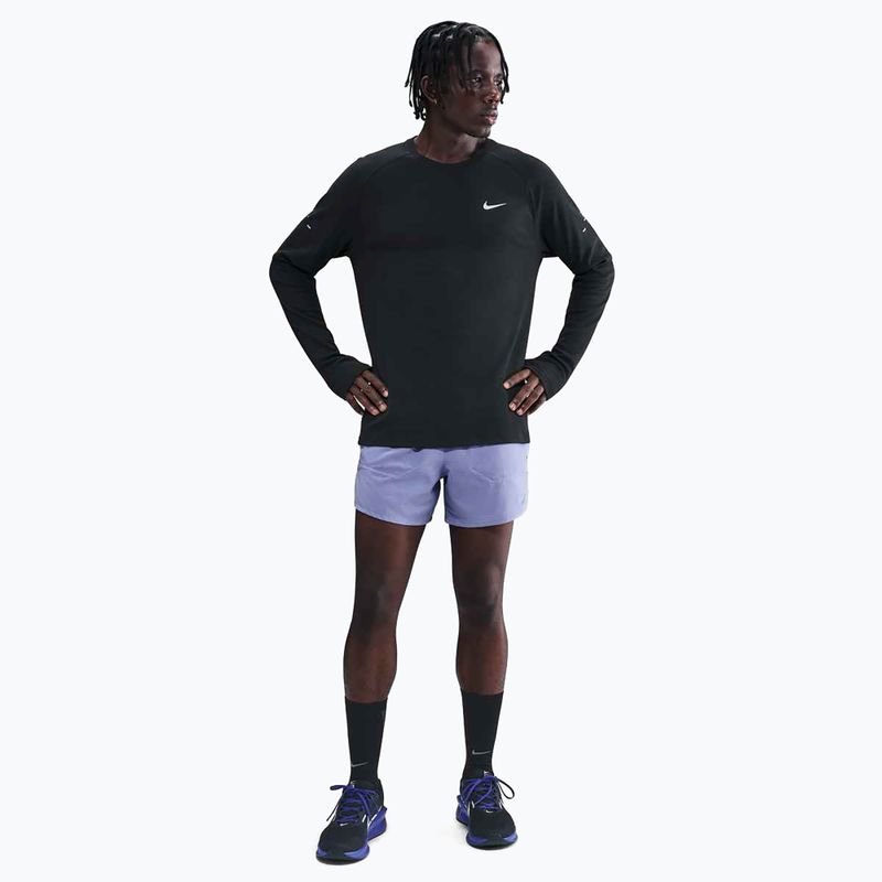 Men's Nike Stride Dri-Fit Waffle Crew running longsleeve black 2