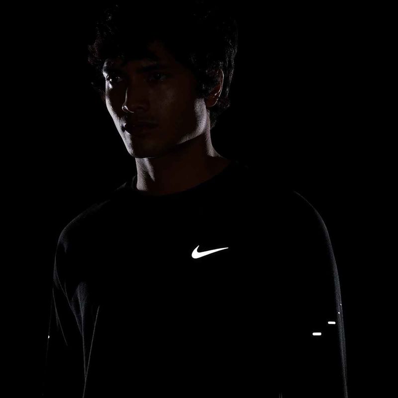 Men's Nike Stride Dri-Fit Waffle Crew running longsleeve black 7