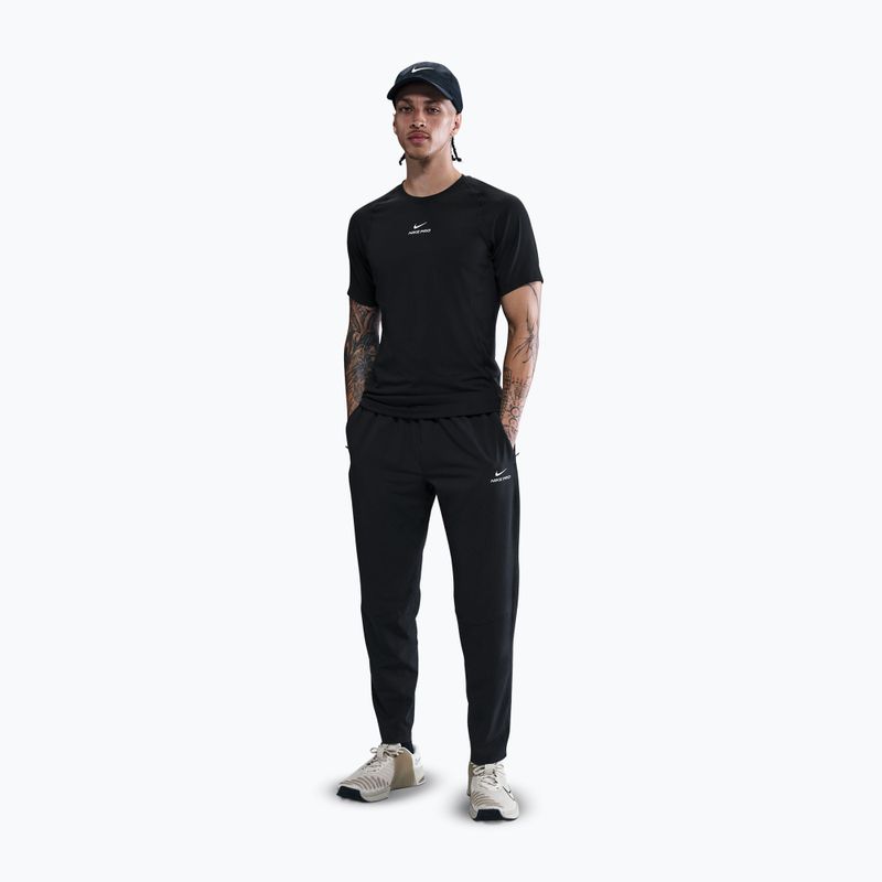 Men's Nike Pro Training Dri-Fit trousers black/white 2