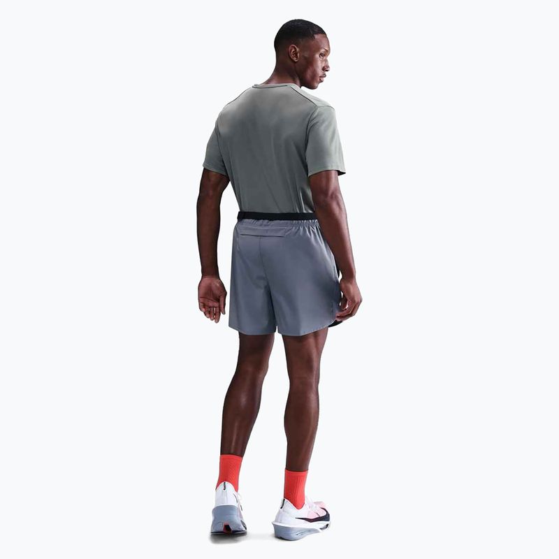 Men's running top Nike Miler Dri-Fit UV smoke grey 3