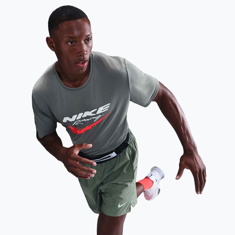 Men's running top Nike Miler Dri-Fit UV smoke grey 5