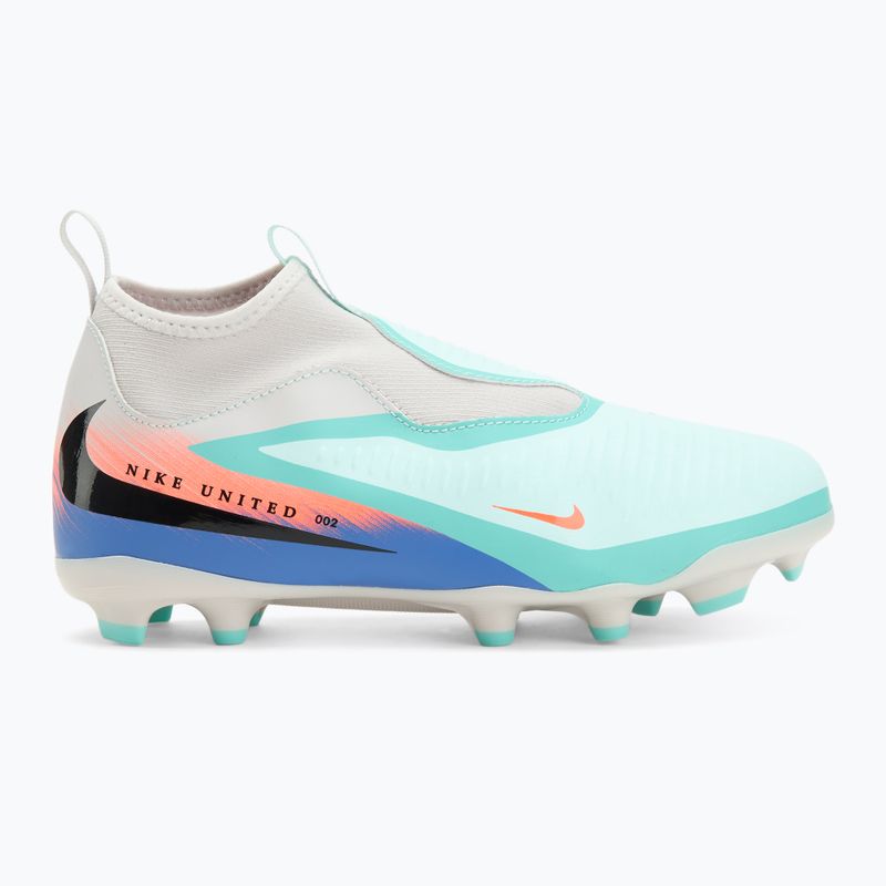 Children's football boots Nike United Phantom 6 High Academy Jr FG/MG pistachio frost/hyper orange 2