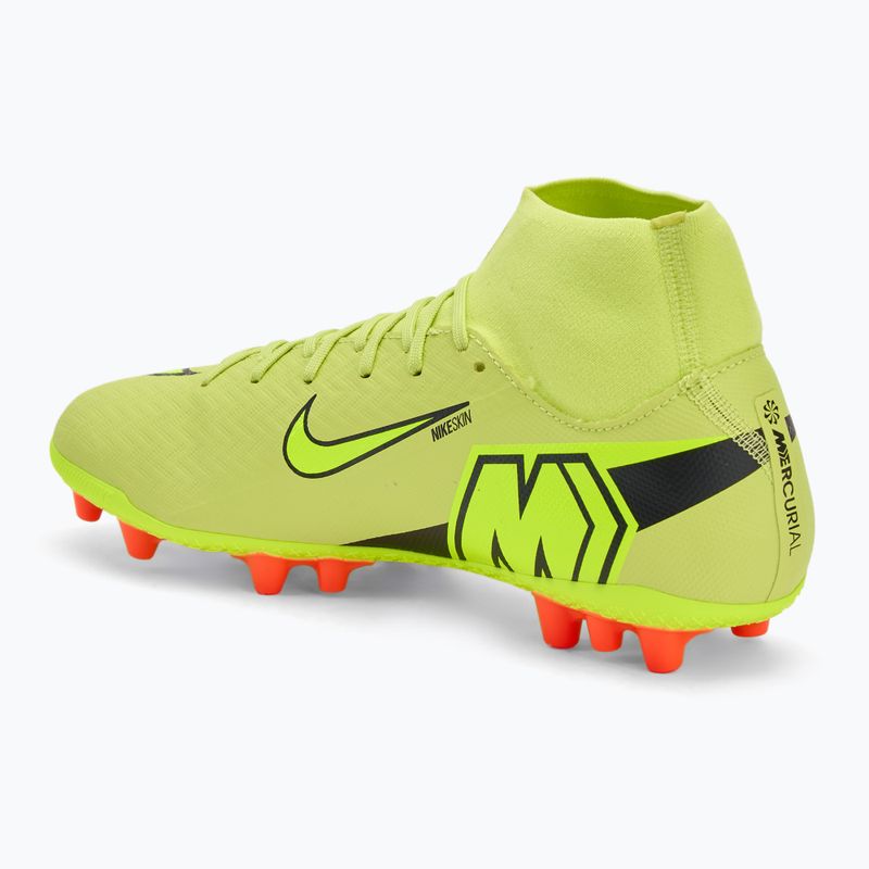 Men's football boots Nike Mercurial Superfly 10 Academy AG limelight/hyper crimson/volt 3