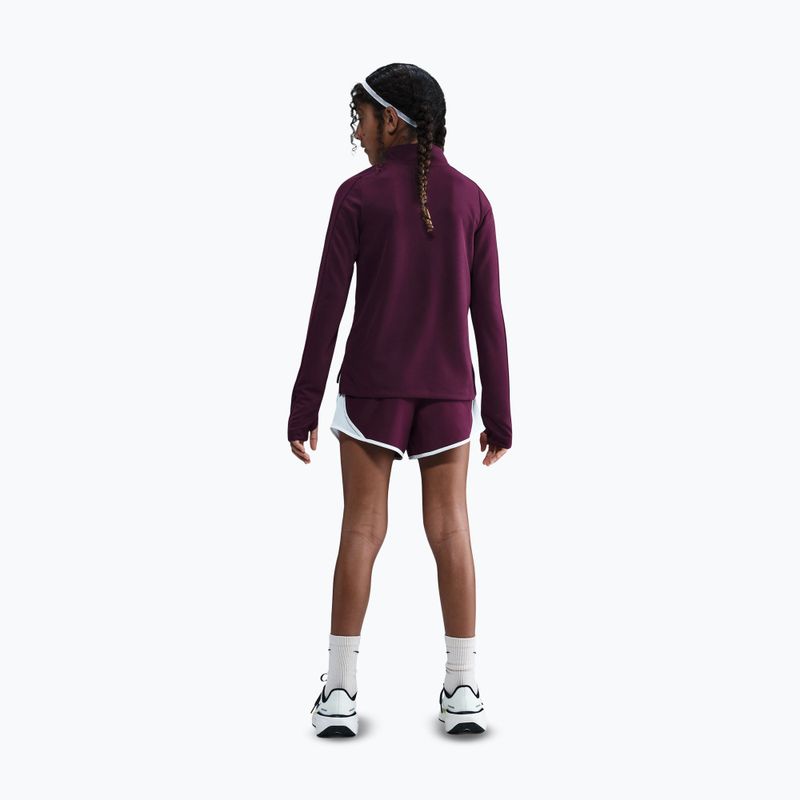 Children's training longsleeve Nike Dri-Fit 1/4 Zip bordeaux/white 3