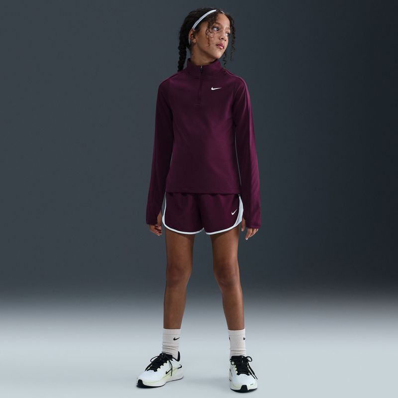 Children's training longsleeve Nike Dri-Fit 1/4 Zip bordeaux/white 7