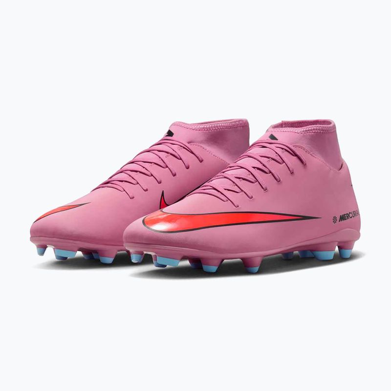 Men's football boots Nike Mercurial Superfly 10 Club FG/MG magic flamingo/black/total crimson 10