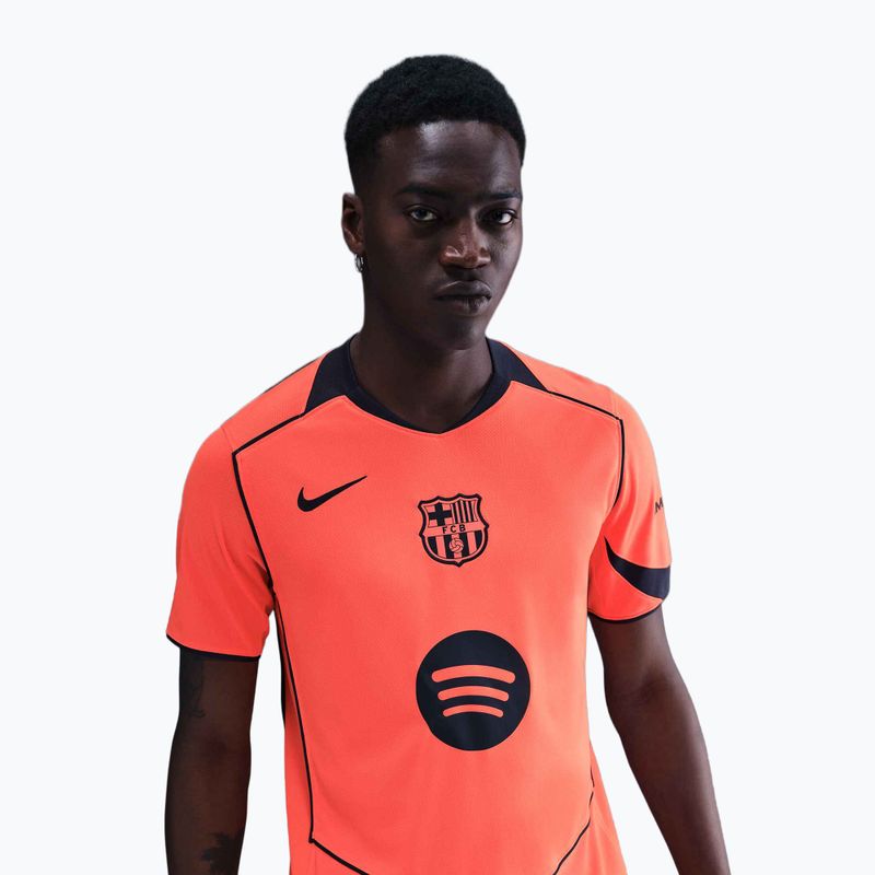 Men's football T-shirt Nike FC Barcelona 2025/26 Stadium Third bright mango/midnight navy/midnight navy 4