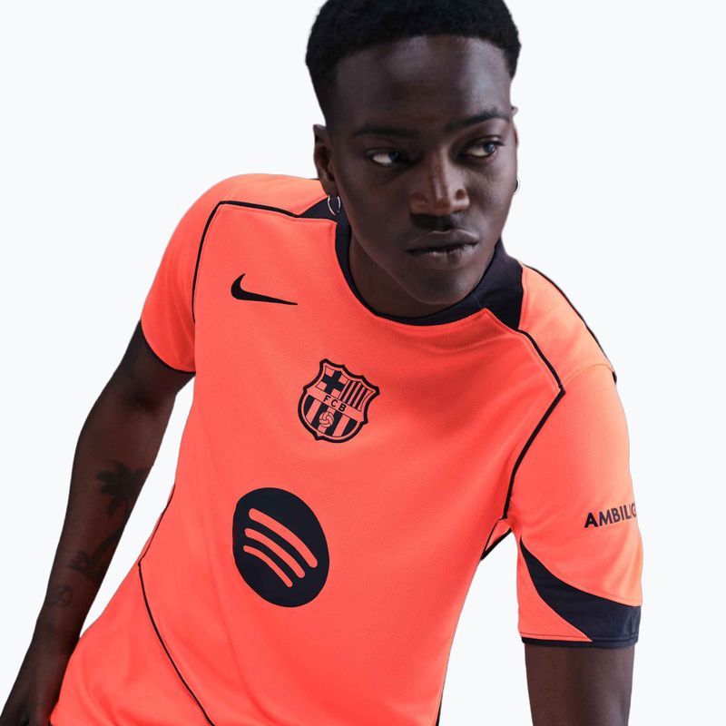 Men's football T-shirt Nike FC Barcelona 2025/26 Stadium Third bright mango/midnight navy/midnight navy 6