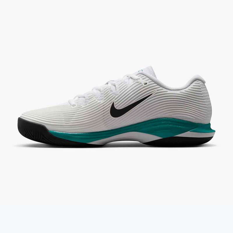 Men's tennis shoes Nike Vapor 12 white / black / radiant emerald 9