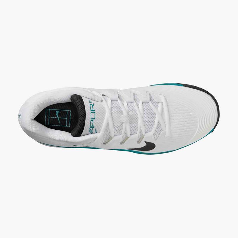 Men's tennis shoes Nike Vapor 12 white / black / radiant emerald 13
