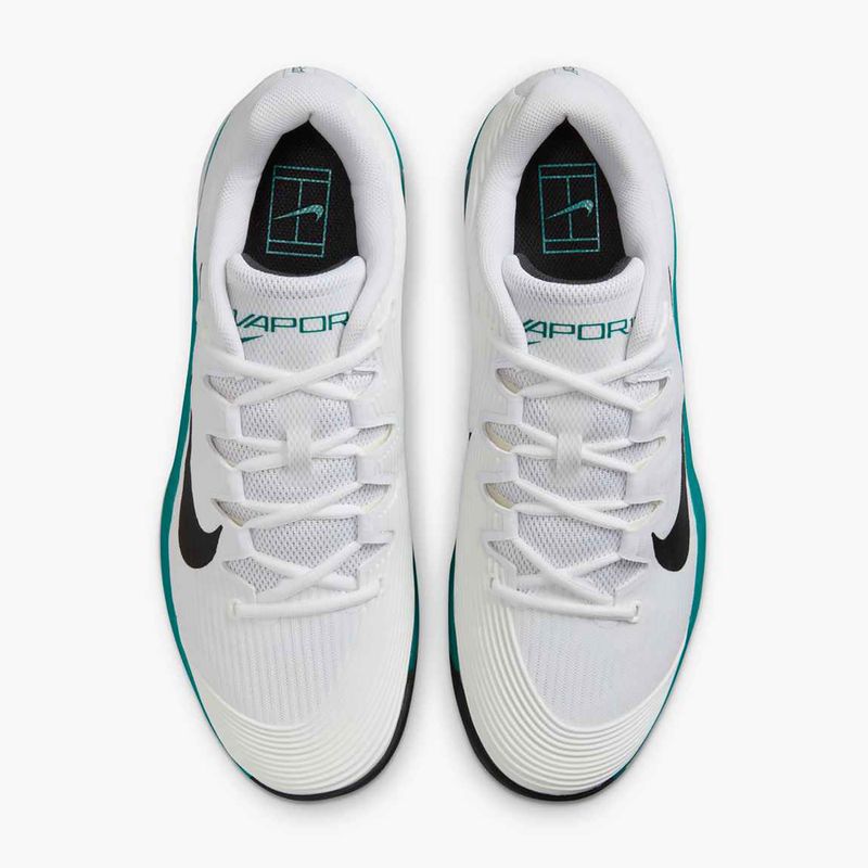 Men's tennis shoes Nike Vapor 12 white / black / radiant emerald 14