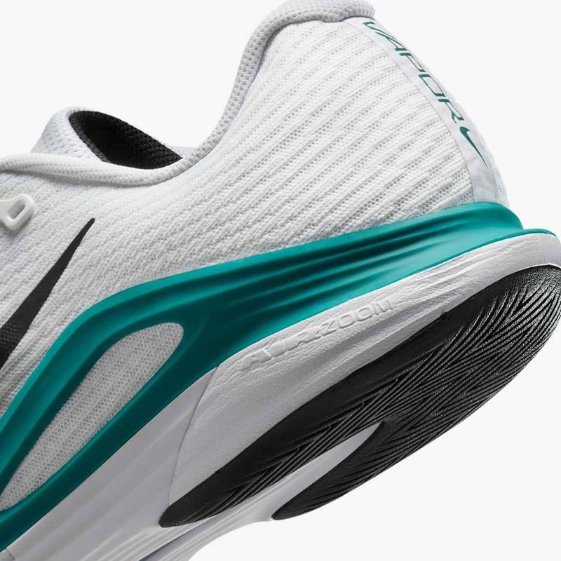 Men's tennis shoes Nike Vapor 12 white / black / radiant emerald 16