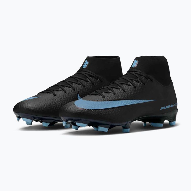 Men's football boots Nike Mercurial Superfly 10 Academy MG black/ice blue 10