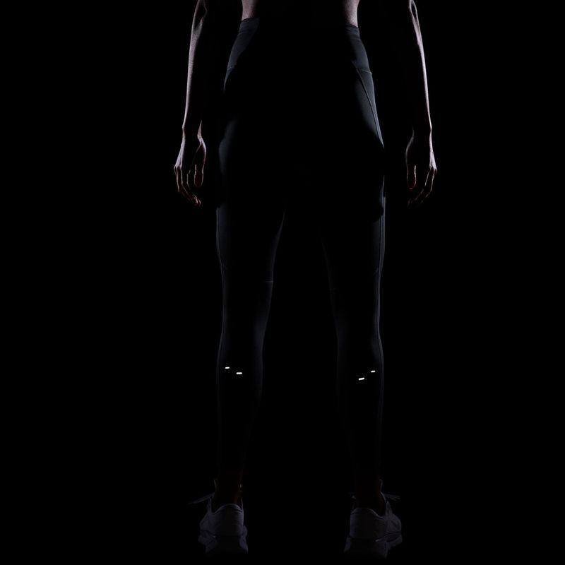 Women's running leggings Nike Tempo Swoosh Run High-Waisted 7/8 black/white 6