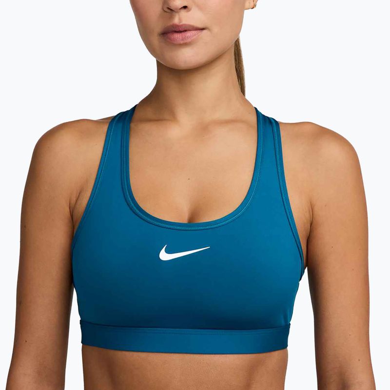 Training bra Nike Swoosh Medium Support green abyss/white 4