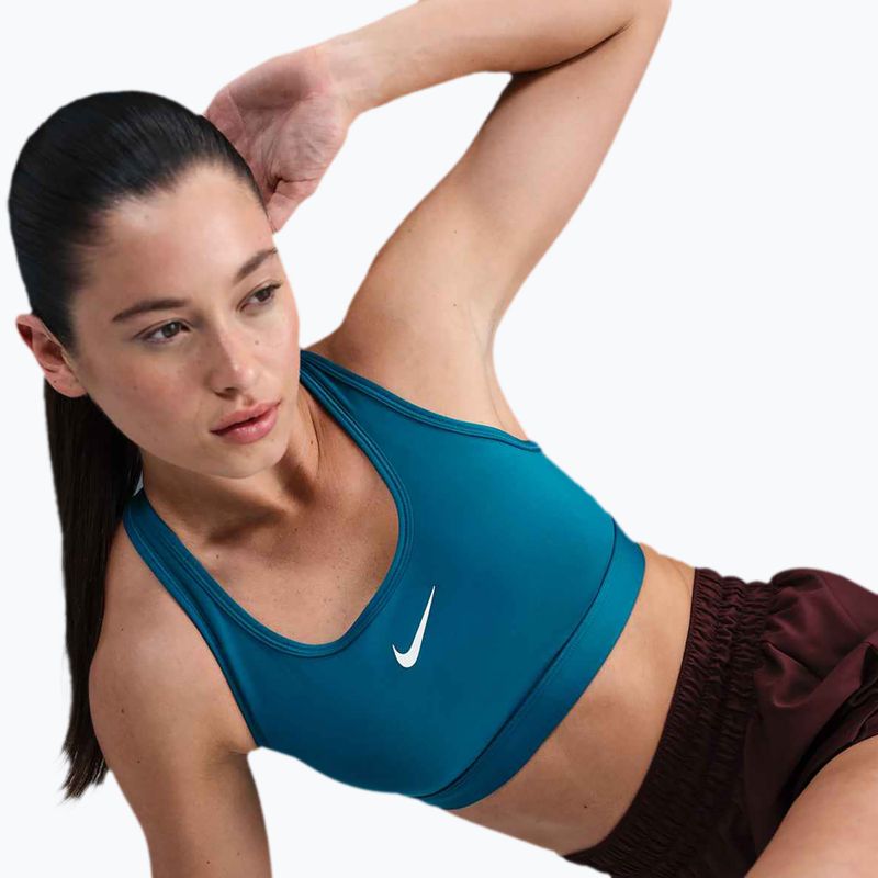 Training bra Nike Swoosh Medium Support green abyss/white 6