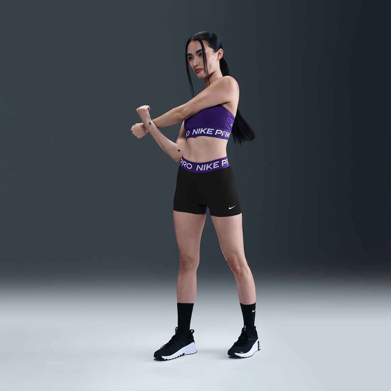 Womenʼs shorts Nike Pro 365 3" black/court purple/white 2