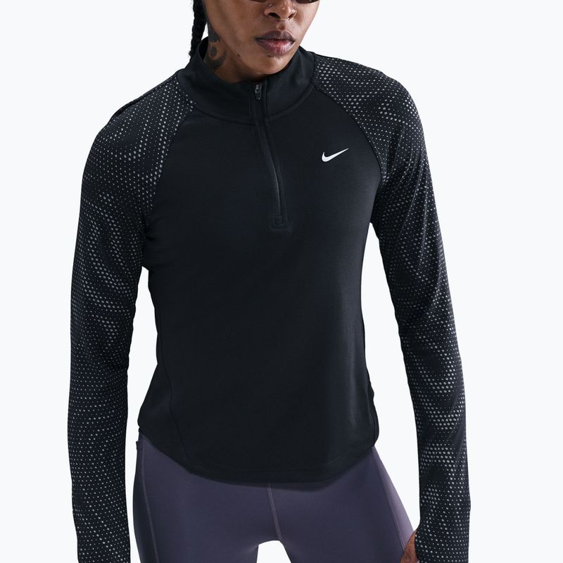 Women's running longsleeve Nike Tempo Flash Dri-Fit 1/4 Zip black 2
