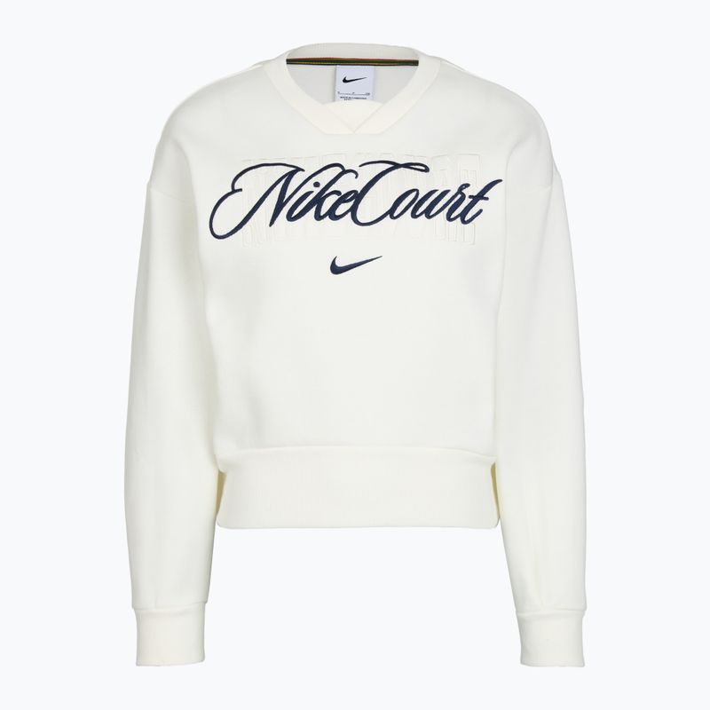 Women's sweatshirt Nike Court Collection French Terry Crew Neck sail/midnight navy 4