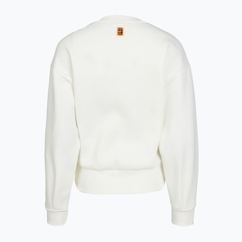 Women's sweatshirt Nike Court Collection French Terry Crew Neck sail/midnight navy 5