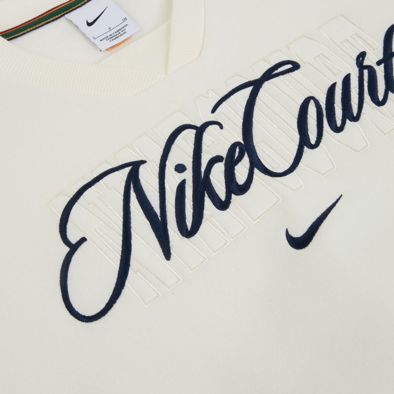 Women's sweatshirt Nike Court Collection French Terry Crew Neck sail/midnight navy 6