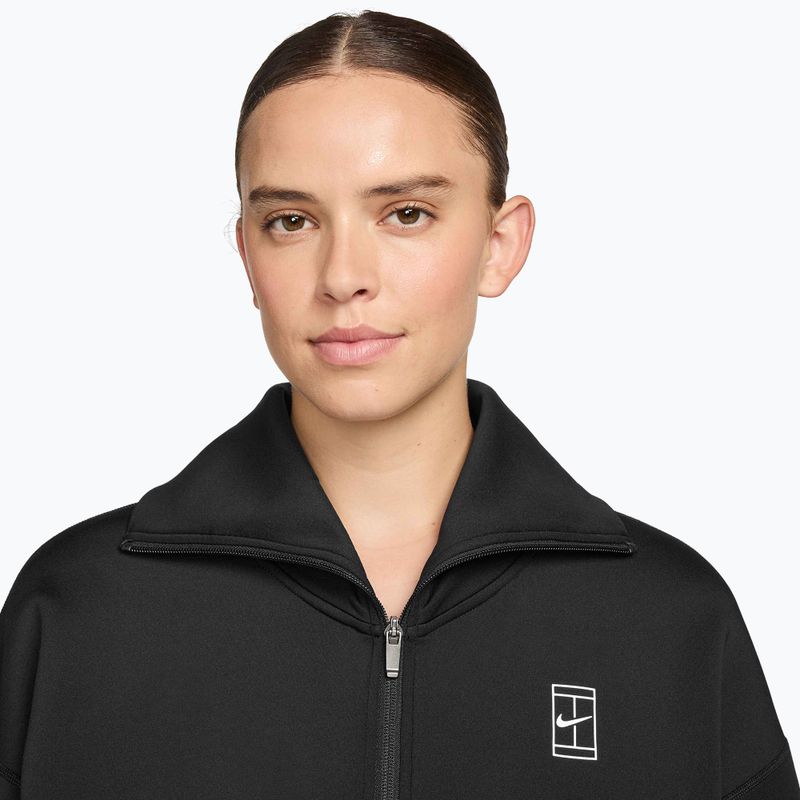 Women's tennis sweatshirt Nike Advantage Dri-Fit FZ black/white 3