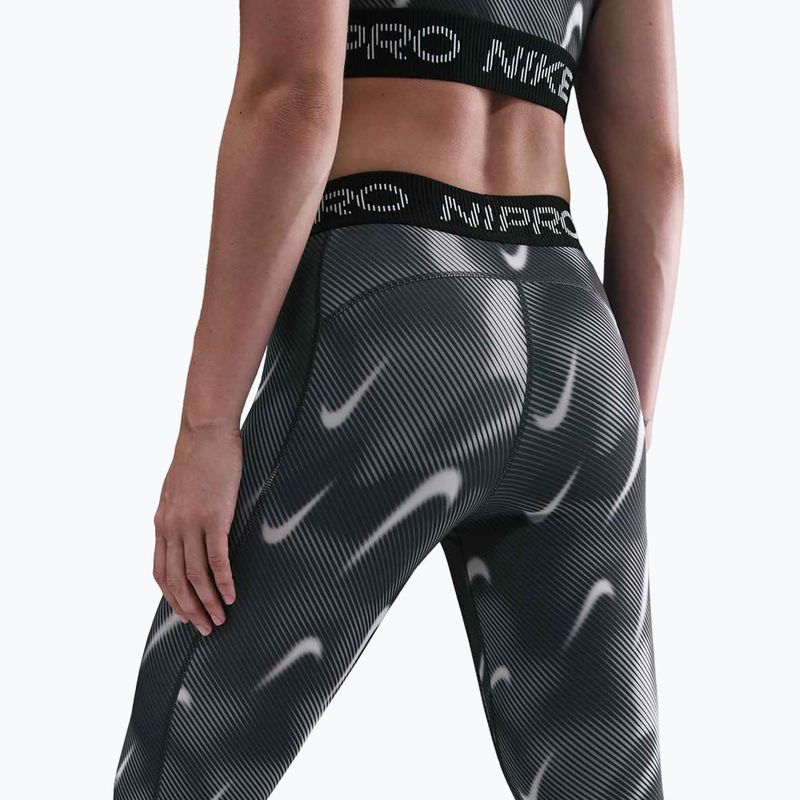 Women's training leggings Nike Pro Mid-Rise 7/8 black/white/white 4