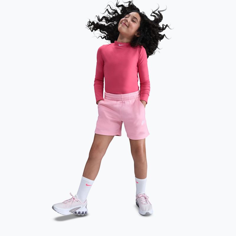 Nike Sportswear Club Fleece children's shorts med soft pink/med soft pink/white 2
