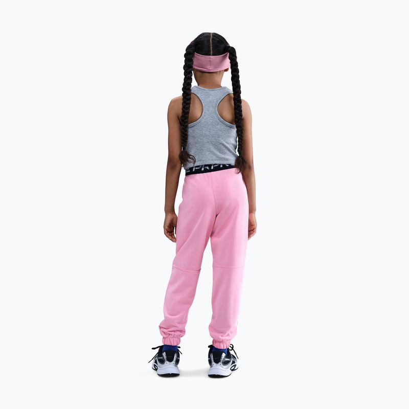 Children's trousers Nike Pro Fleece Dri-Fit med soft pink/med soft pink/black/white 3