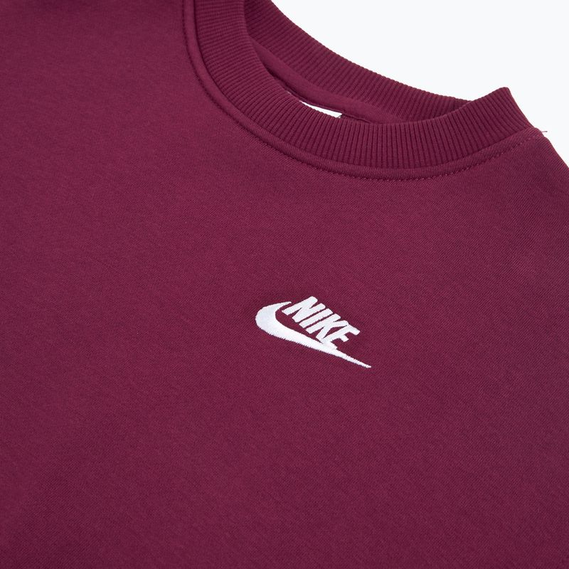 Children's sweatshirt Nike Sportswear Club Fleece bordeaux/white 3