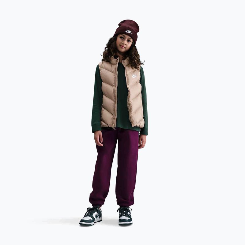 Children's trousers Nike Sportswear Club Fleece bordeaux/bordeaux/white 2