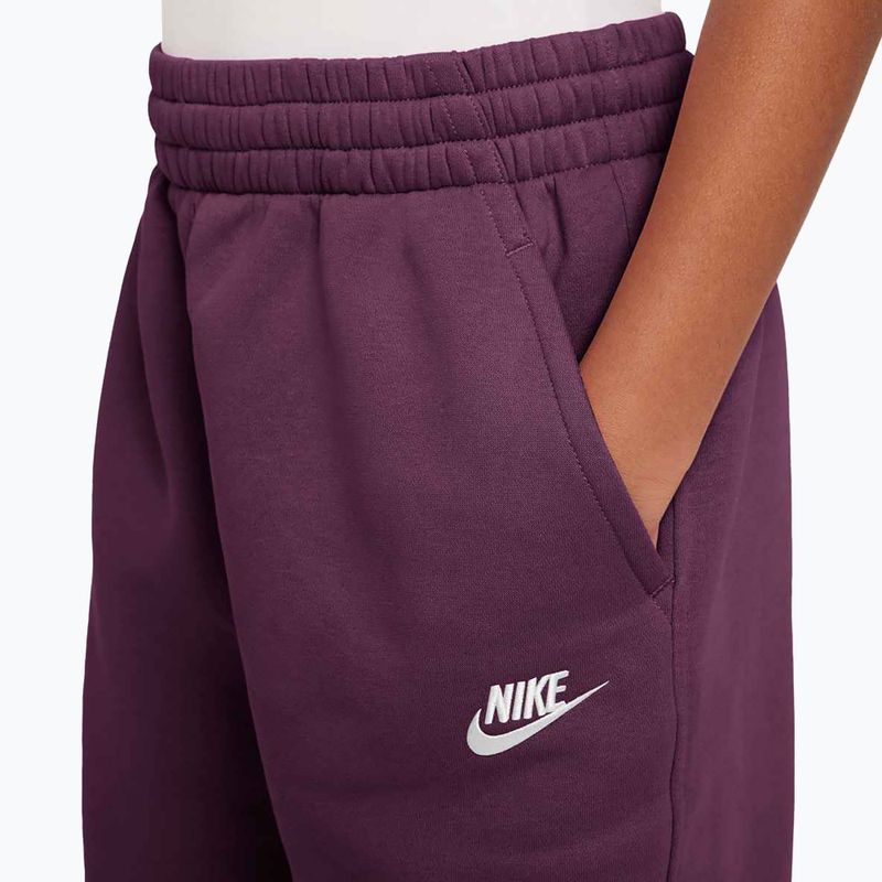 Children's trousers Nike Sportswear Club Fleece bordeaux/bordeaux/white 4