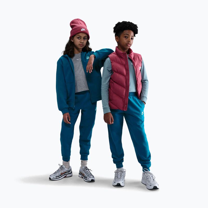 Children's trousers Nike Sportswear Club Fleece green abyss/white 8