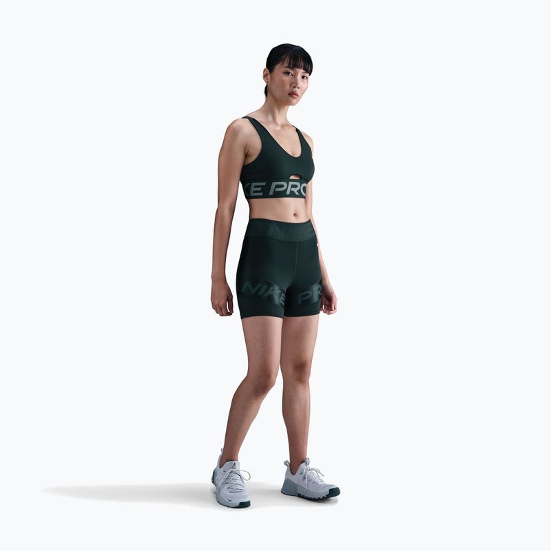 Training bra Nike Pro Indy Plunge seaweed/clay green/white 2