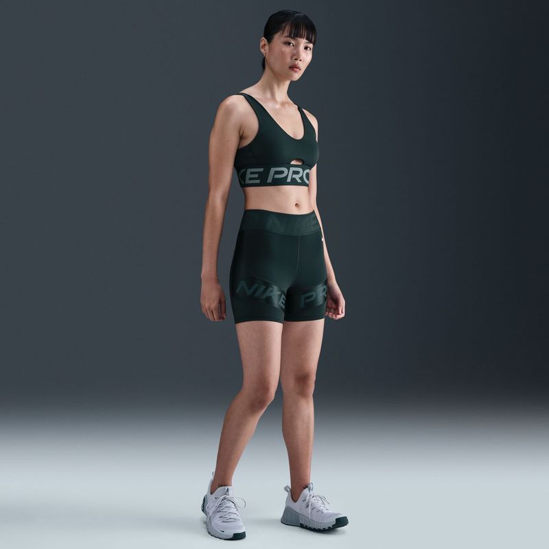Training bra Nike Pro Indy Plunge seaweed/clay green/white 9