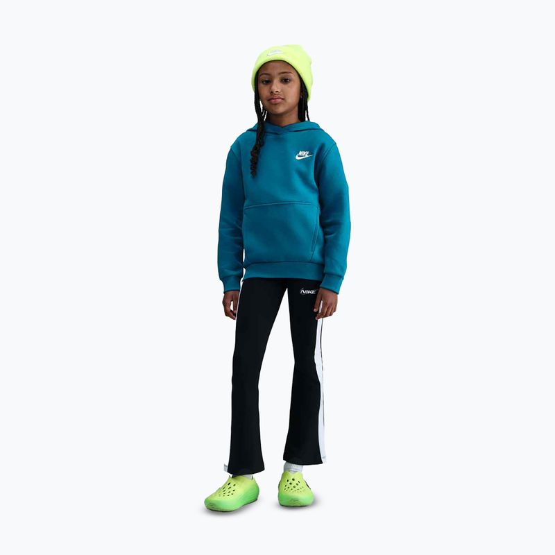 Children's sweatshirt Nike Sportswear Club Fleece green abyss/white 3