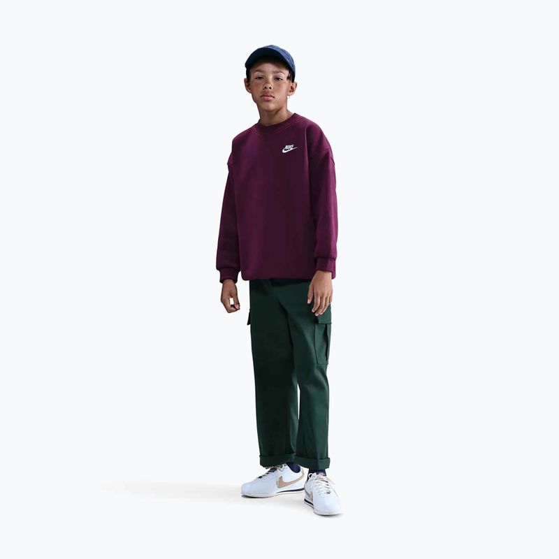Children's sweatshirt Nike Sportswear Club Fleece bordeaux/white 3