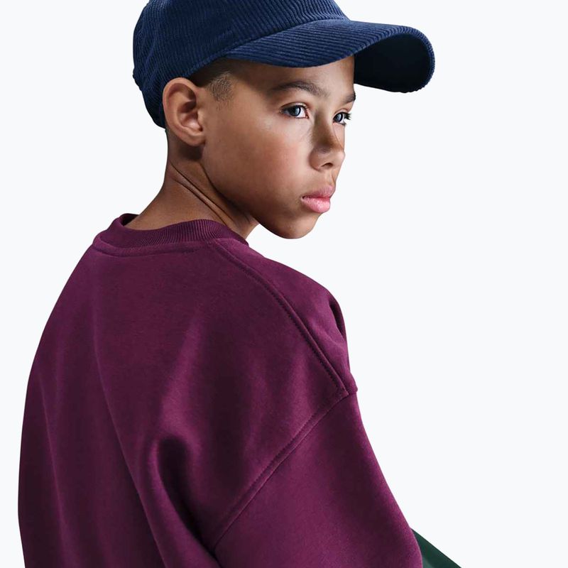 Children's sweatshirt Nike Sportswear Club Fleece bordeaux/white 5