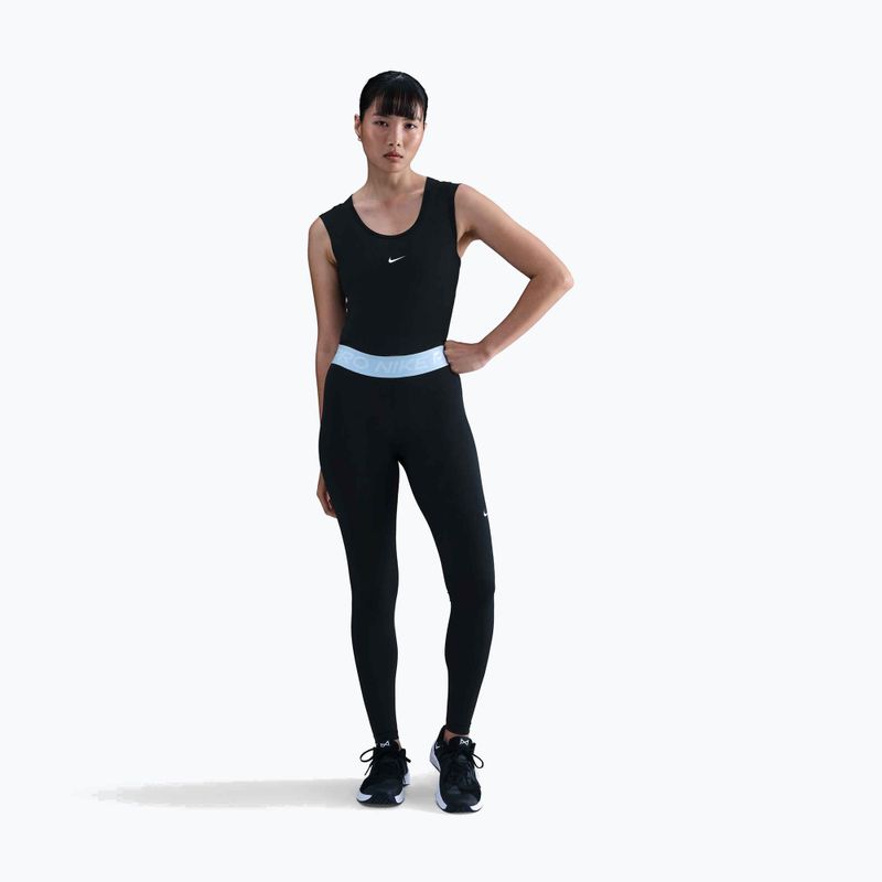 Womenʼs Nike Pro 365 Tight leggings black/celestine blue/white 2