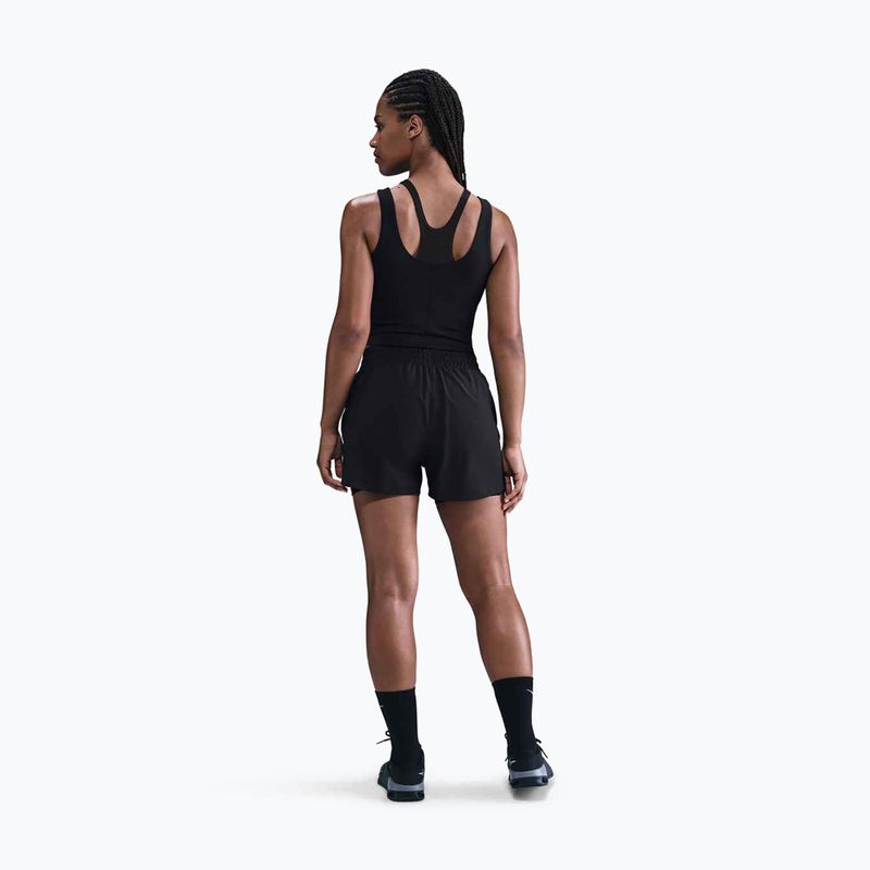 Women's training top Nike One Fitted Dri-Fit Cropped Tank black/dark smoke grey 3