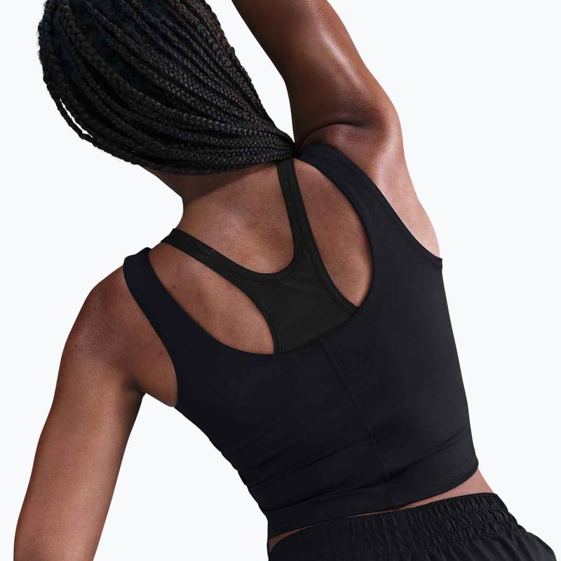 Women's training top Nike One Fitted Dri-Fit Cropped Tank black/dark smoke grey 5