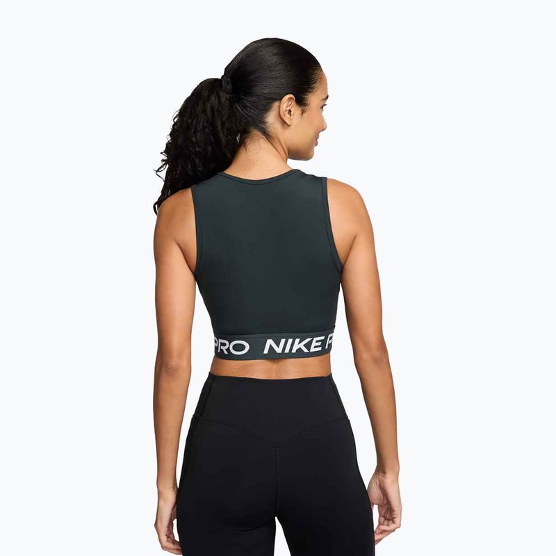 Women's training T-shirt Nike Pro Dri-Fit seaweed/white 2