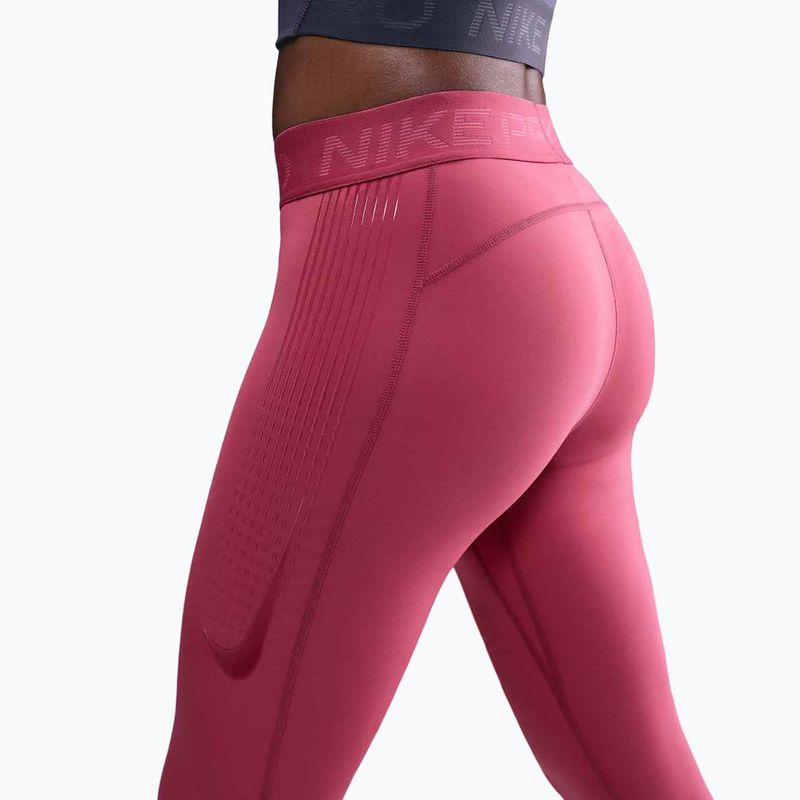 Women's training leggings Nike Pro Mid-Rise sweet beet/white 4