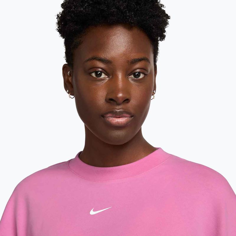 Women's training sweatshirt Nike Pro Dri-Fit Loose Crew-Neck playful pink/pink foam/white 3