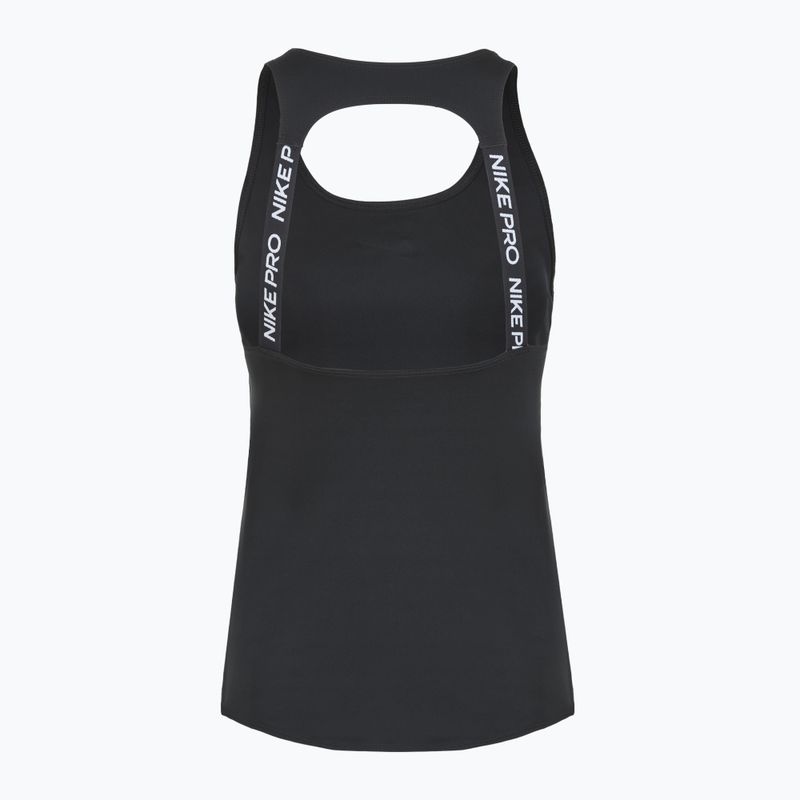 Women's training T-shirt Nike Pro Dri-Fit black/white 2