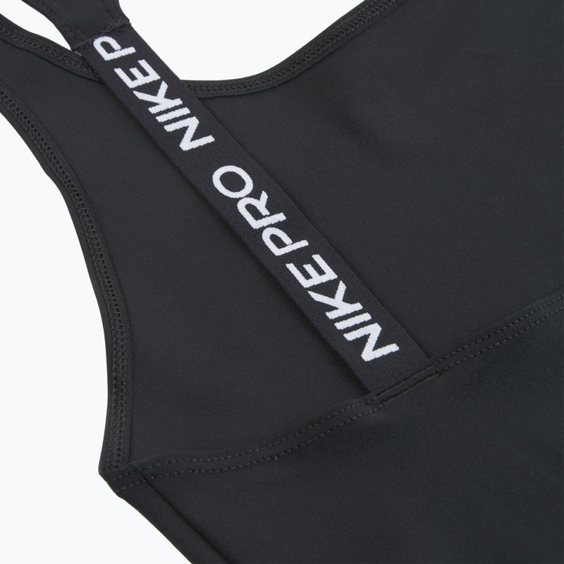 Women's training T-shirt Nike Pro Dri-Fit black/white 4
