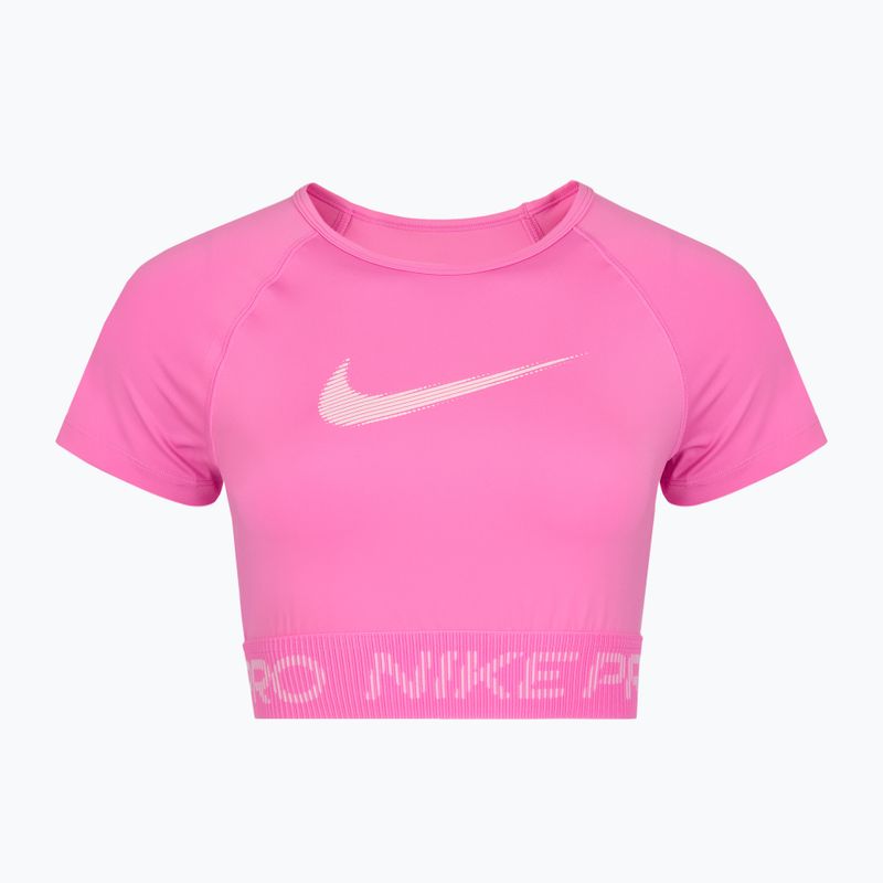 Woman's training top Nike Pro Dri-Fit Graphic Cropped playful pink/pink foam/white 7