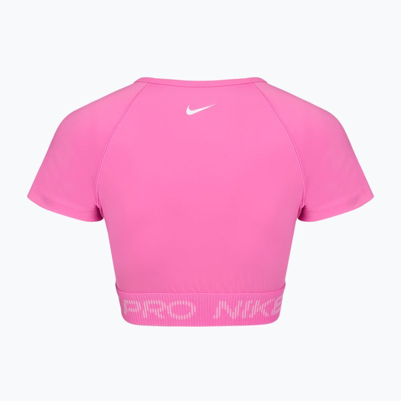 Woman's training top Nike Pro Dri-Fit Graphic Cropped playful pink/pink foam/white 8